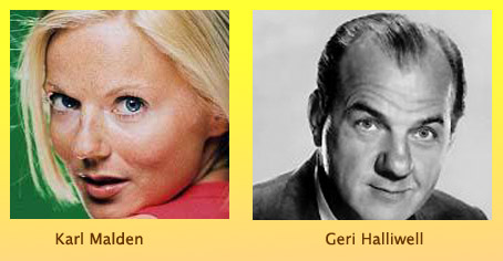 Geri Halliwell and Karl Malden