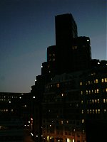 Again... Barbican at night, a termite tower. 