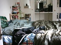 My bedroom. You can see me in the mirror