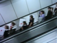People on an escalator. I think it was at Tottenham Court Road.
