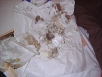 The remnants of chips. 