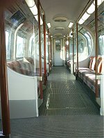 An empty tube carriage. Spooky