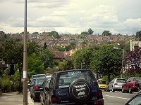 On a clear days you can see the roofs. 
