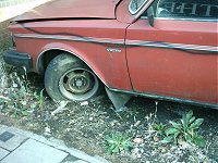 A disused Volvo in Bowes Road