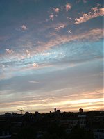 Sunset over East London. A cliche, but pretty nonetheless