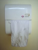 The grubbiest hand towel ever. 