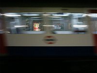 Moorgate. The only thing in focus is the ad for Creme Eggs