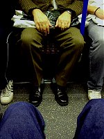 An old man with a (unseen) moustache.