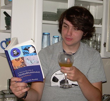 Peter Taft enjoys a glass of something. 